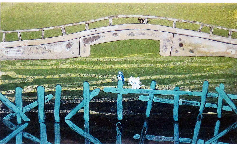 Amazon.co.jp: 渡辺あきお◇【そっと思う】アートプリント◇額付